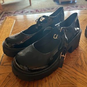 Black platform shoes
